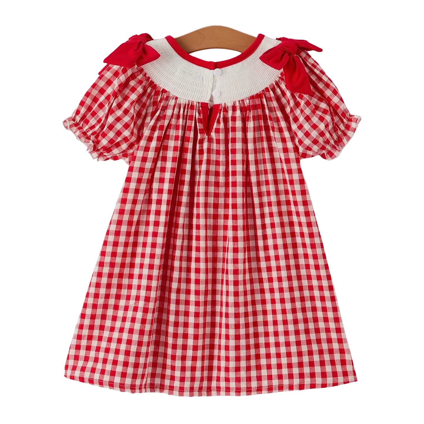 Cherry & Bow Smocked Dress