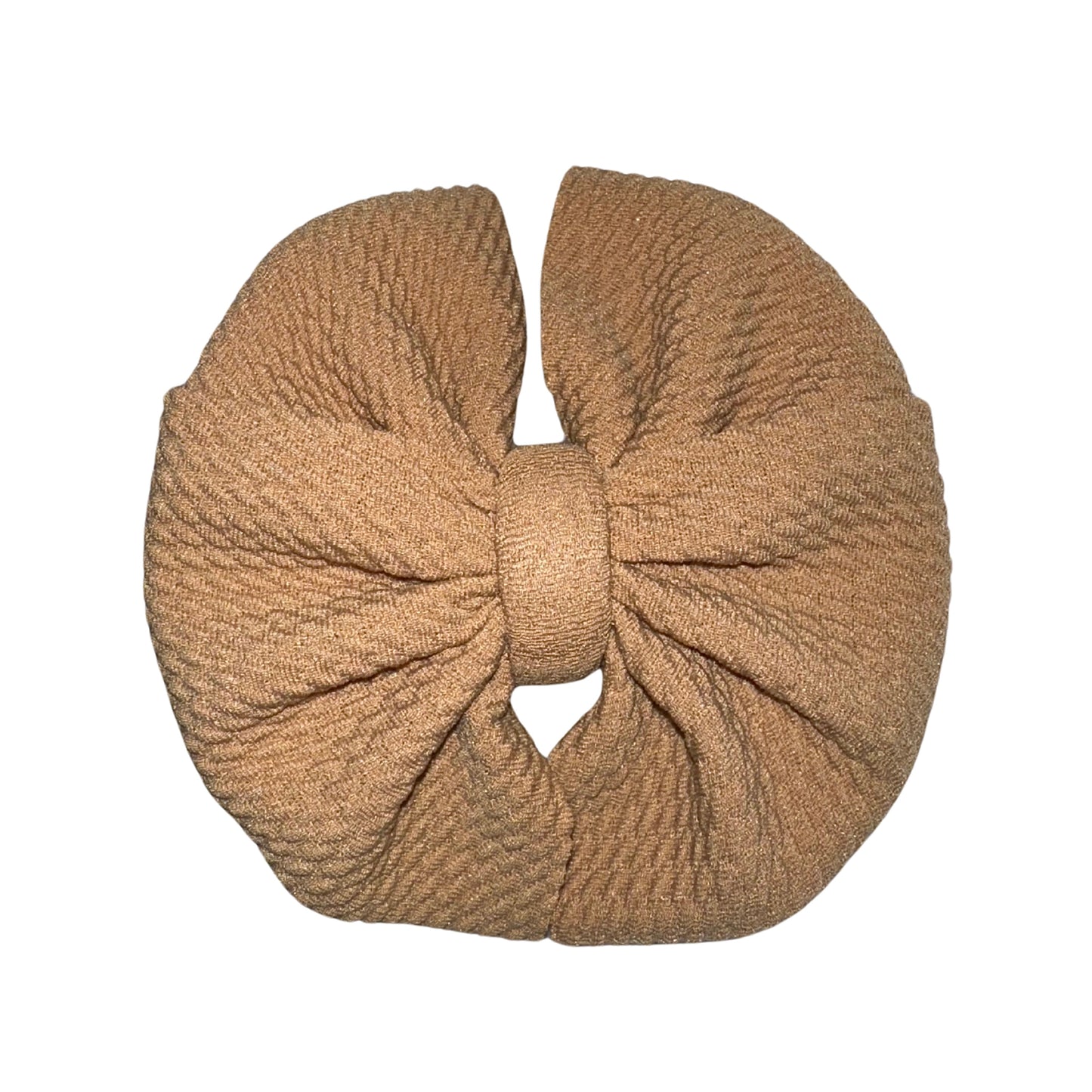 Taupe Messy Clip Bow