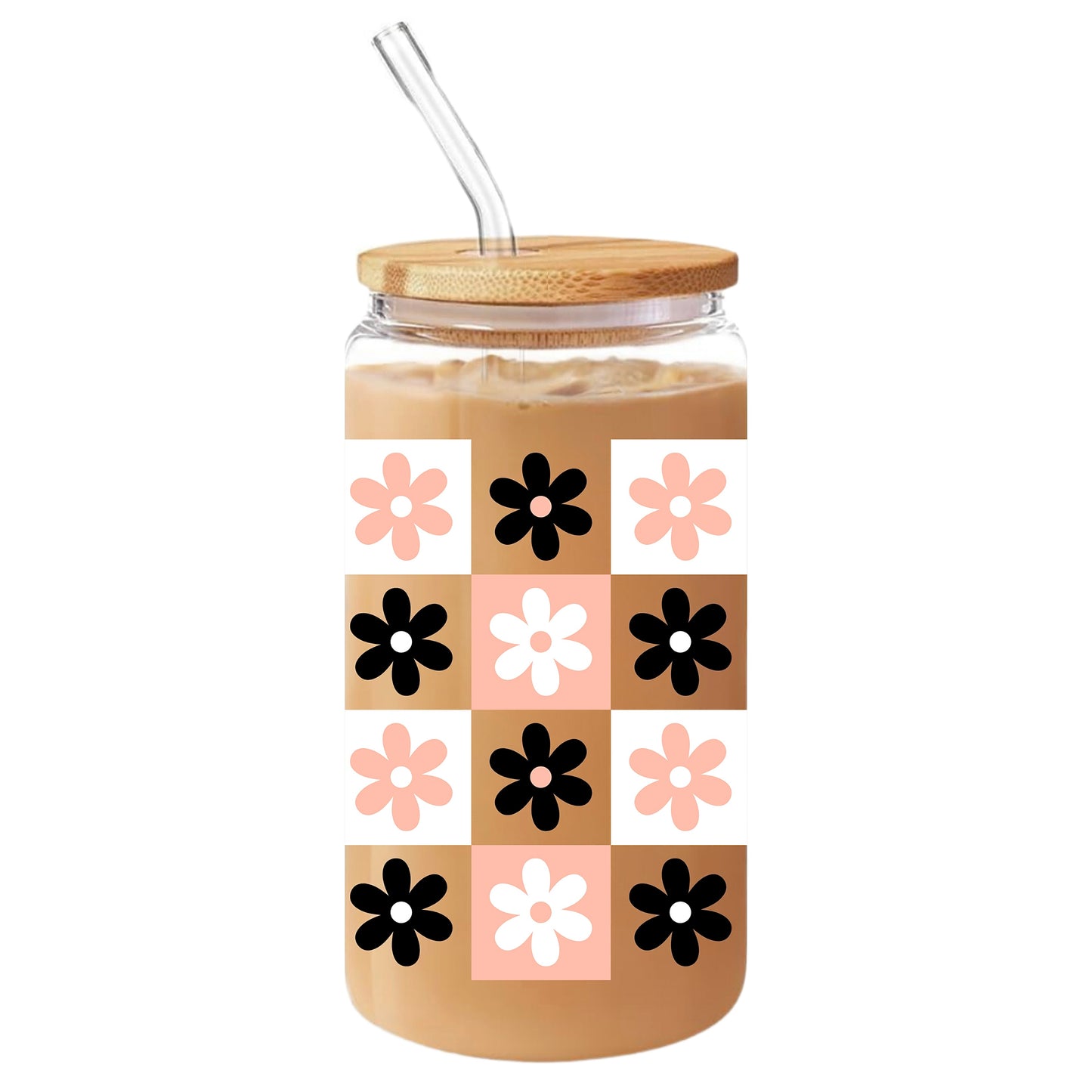 Floral Glass Cup