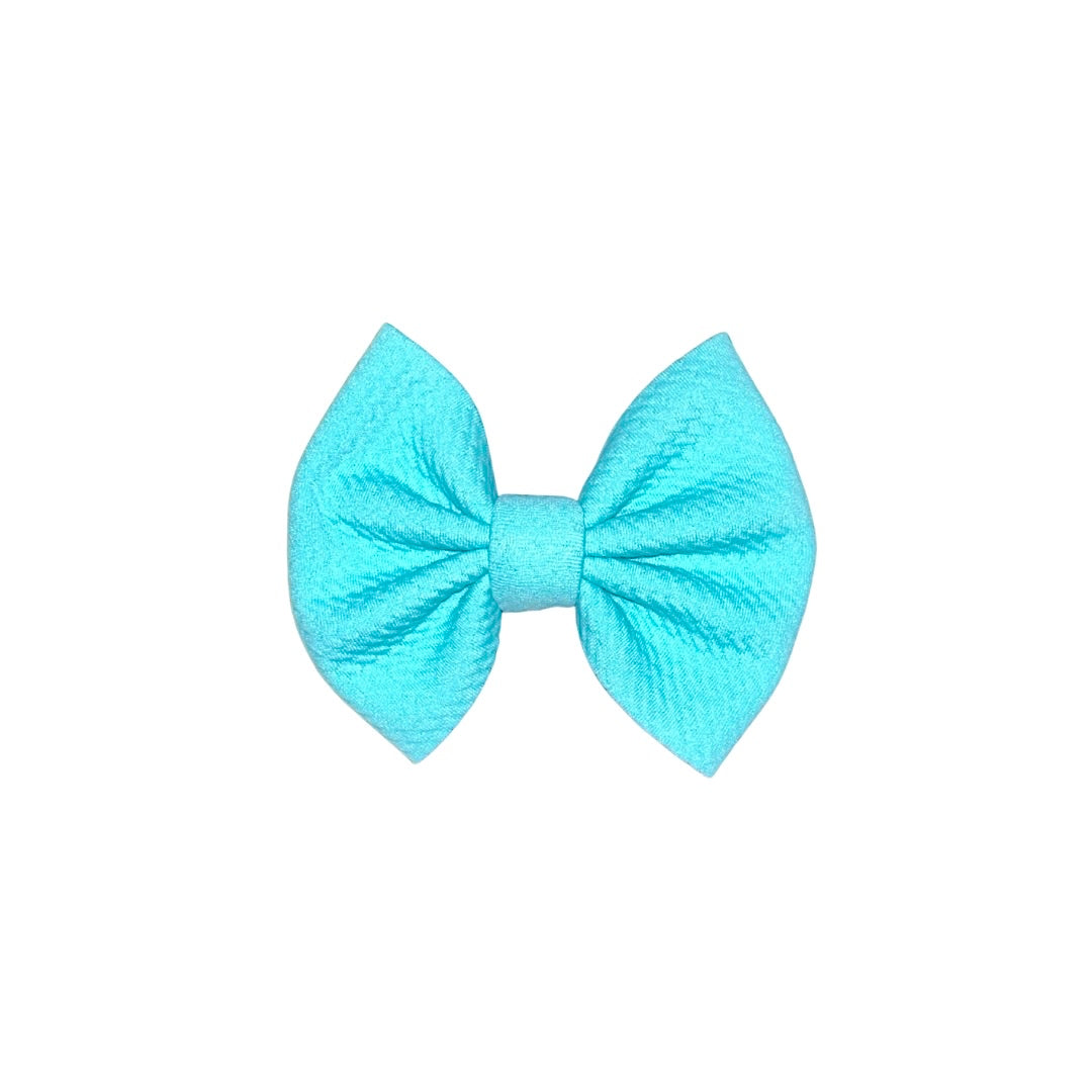 Aquamarine Clip Bow