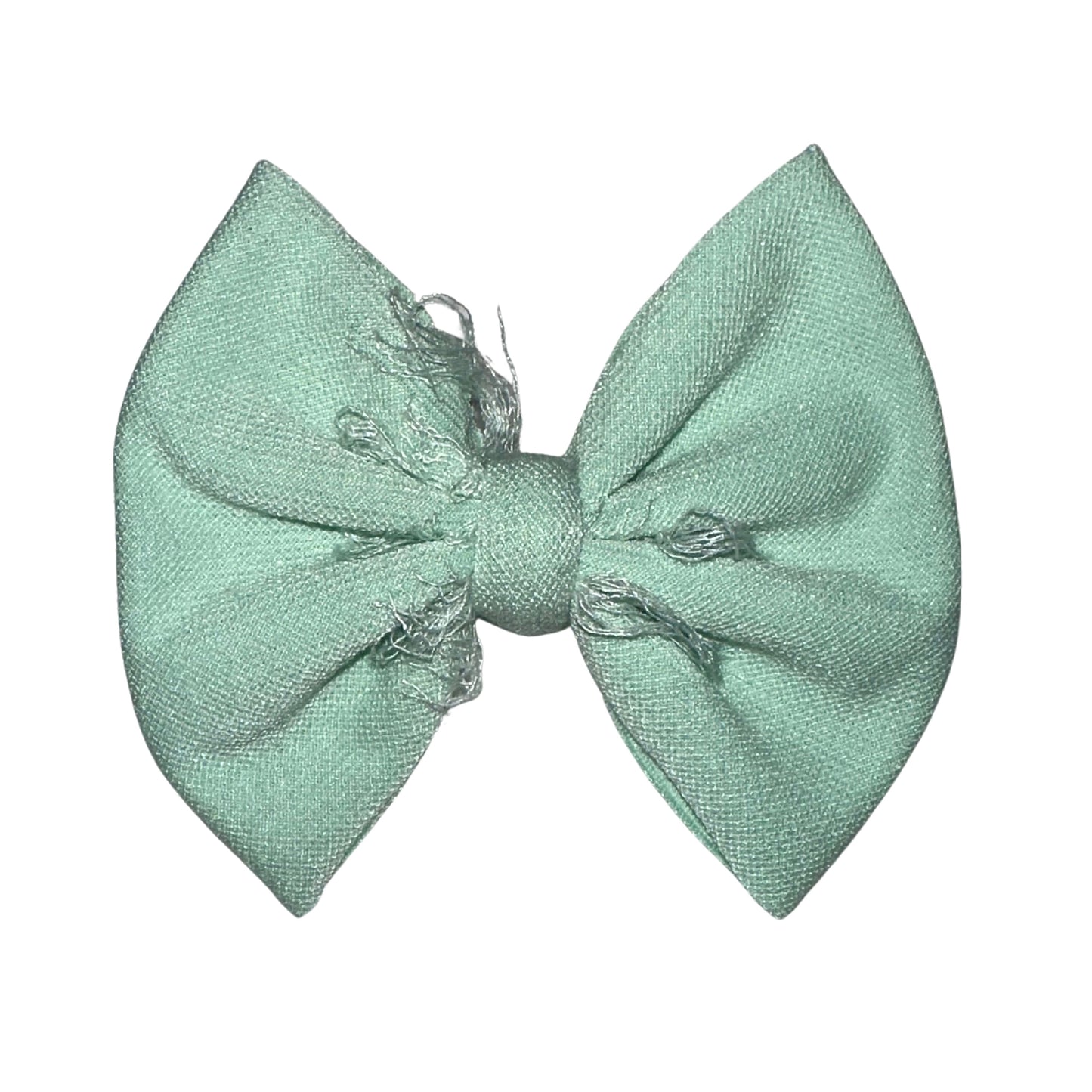Distressed Mint Clip Bow