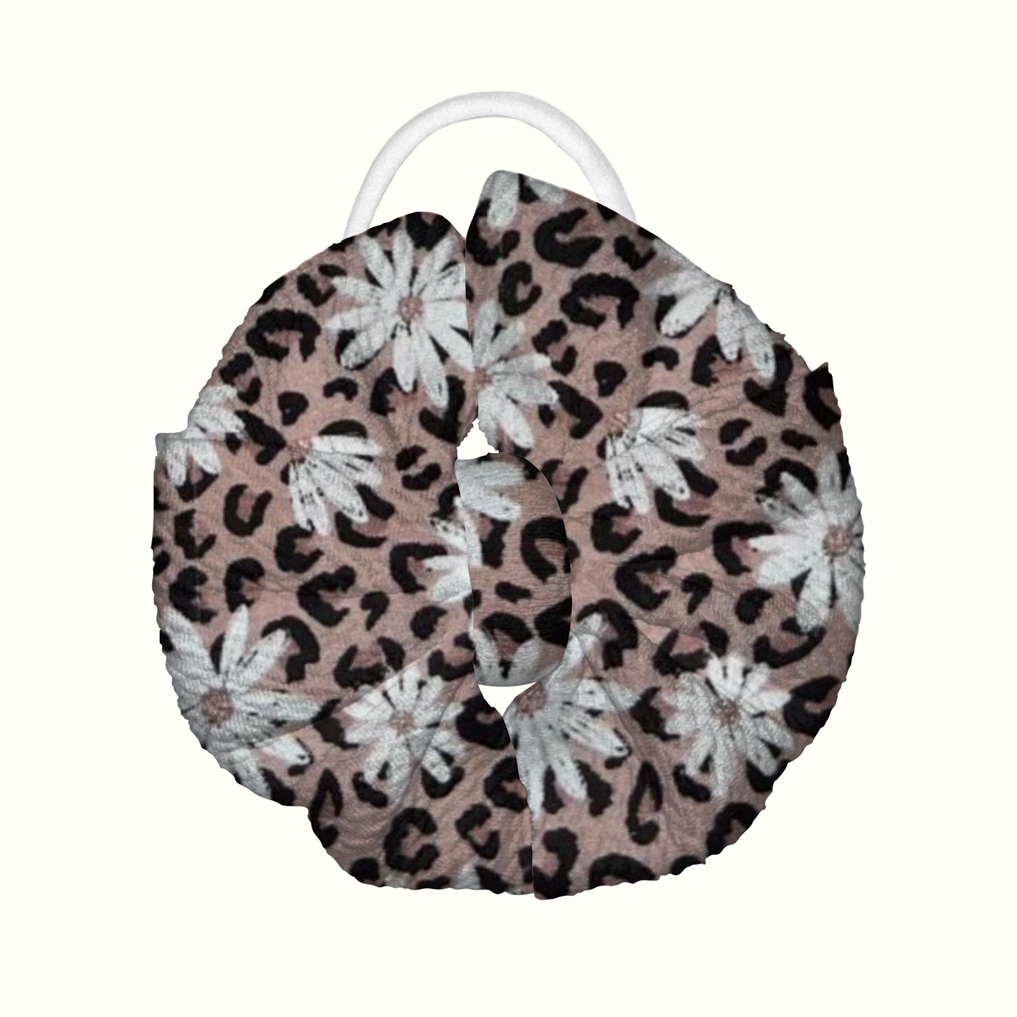 Little Miss Leopard Messy Nylon Headband