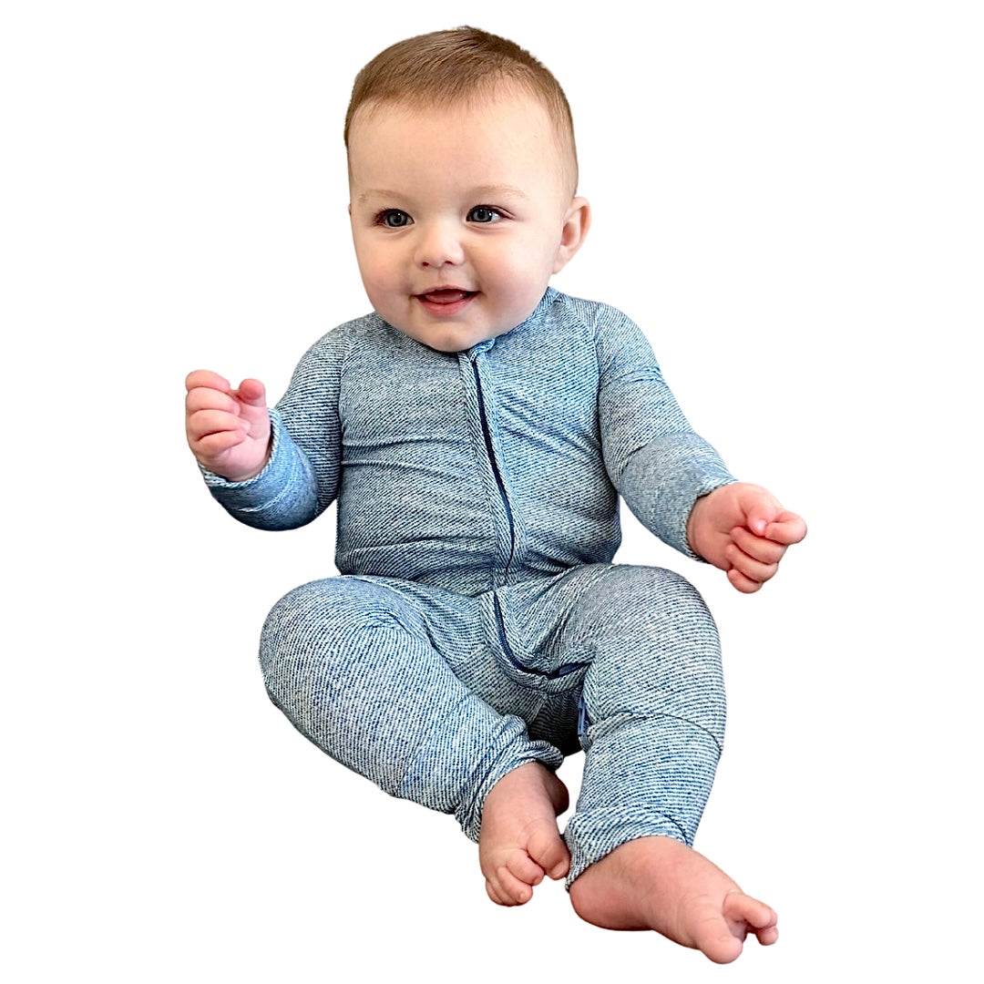 Blue Jean Baby Denim Bamboo Convertible Romper