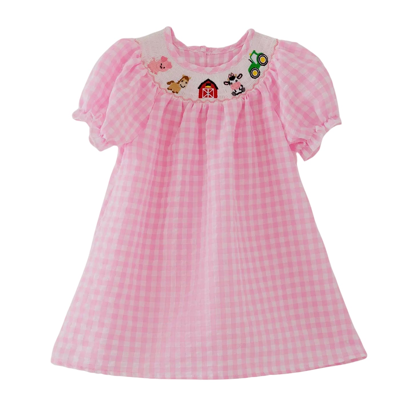 Pink Farm Smocked Dress