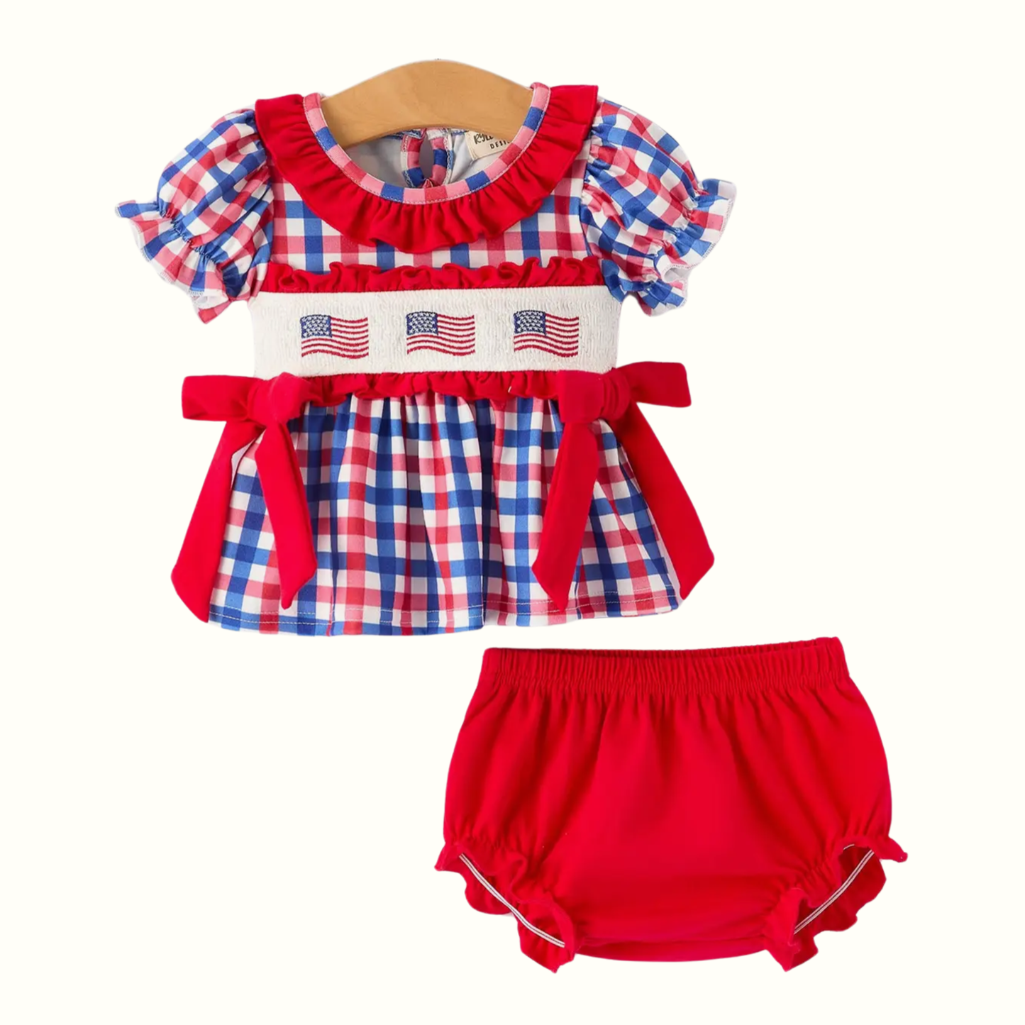 Patriotic Smocked Dress Set
