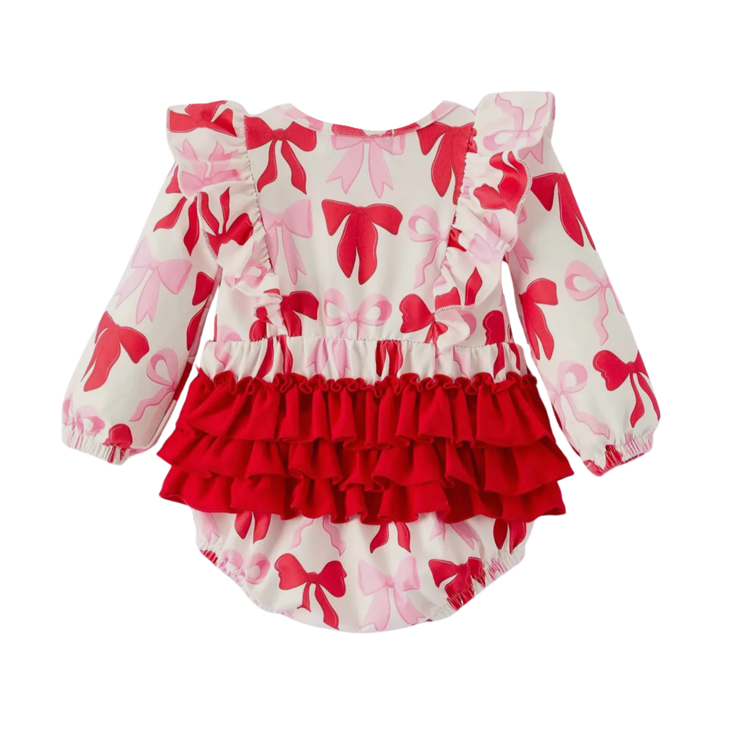 Valentine’s Bows Smocked Romper
