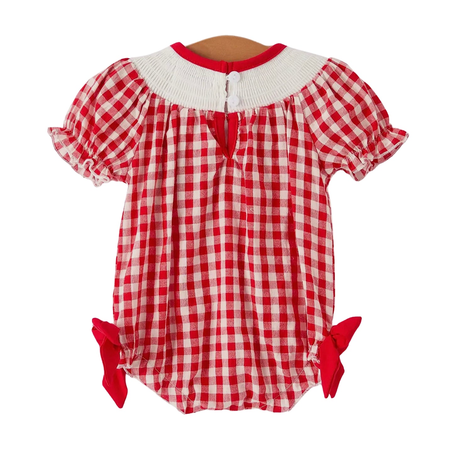 Cherry & Bow Smocked Romper