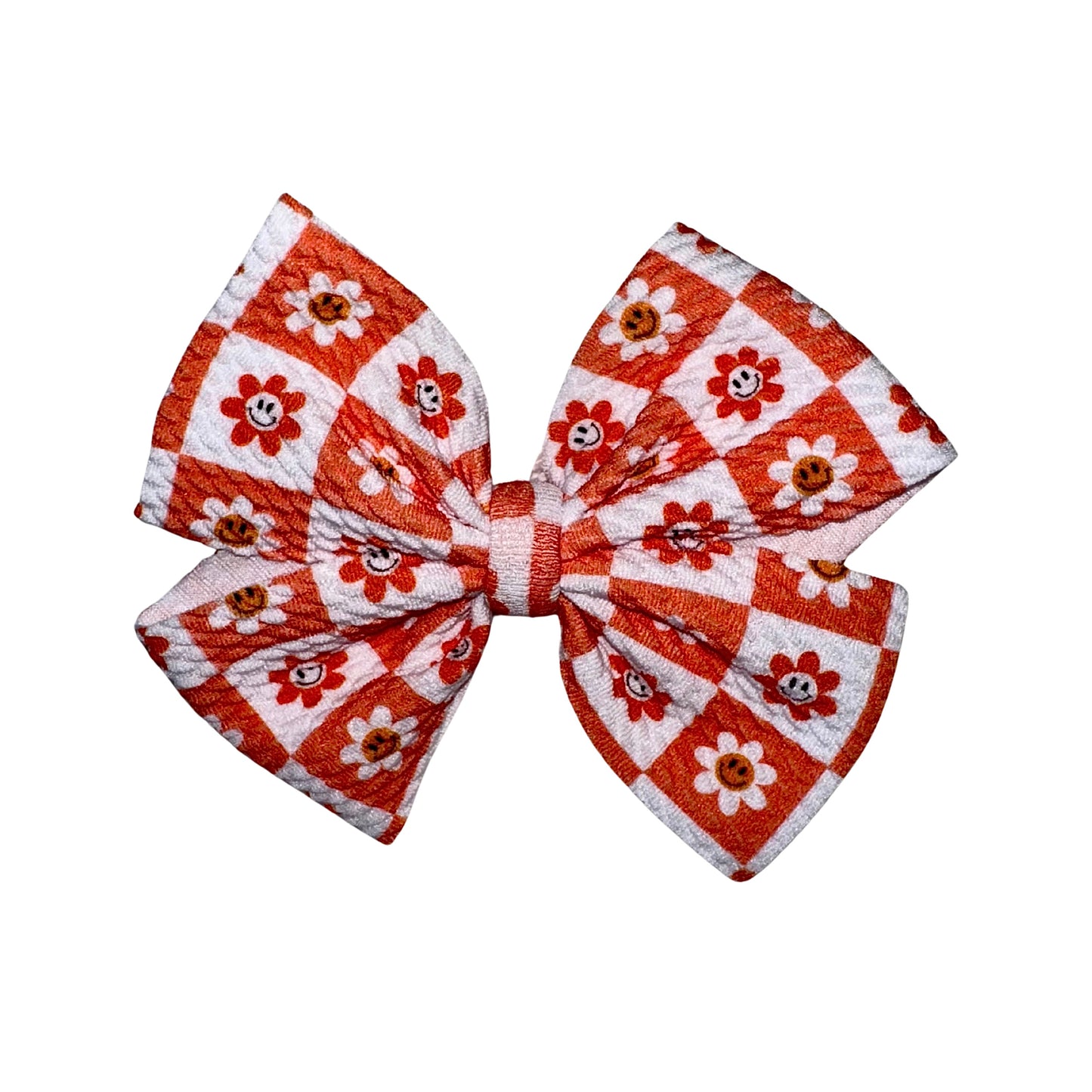 Groovy Checks Pinwheel Clip Bow