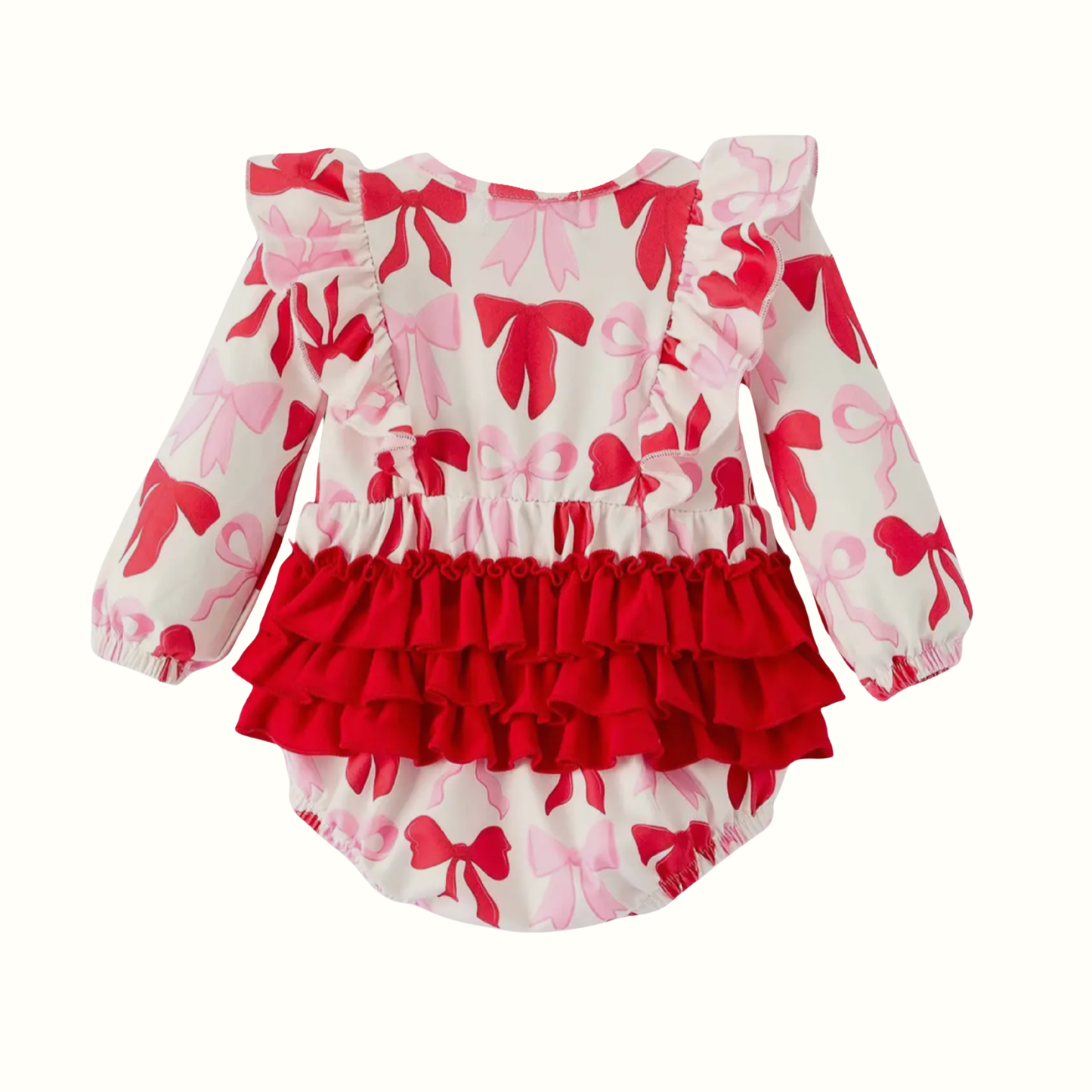 Valentine’s Bows Smocked Romper