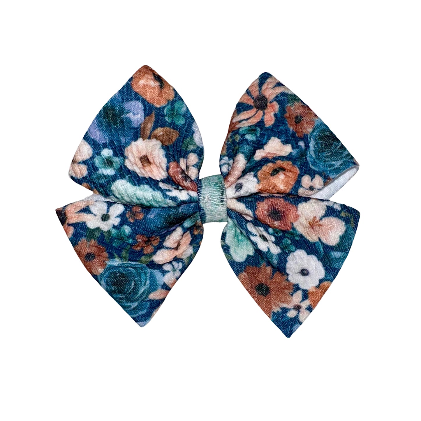 Dusk Blooms Pinwheel Clip Bow