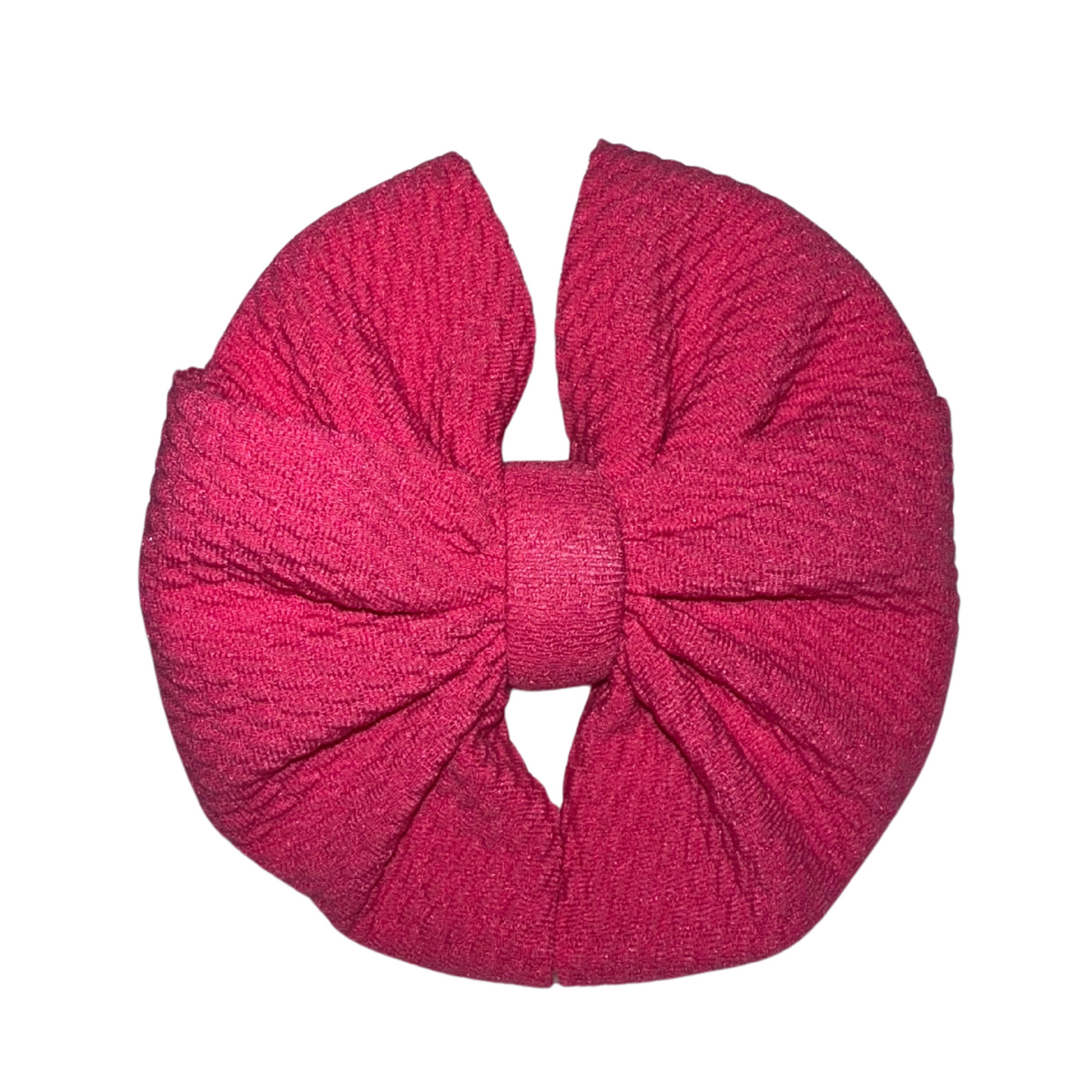 Pink Ruby Messy Clip Bow