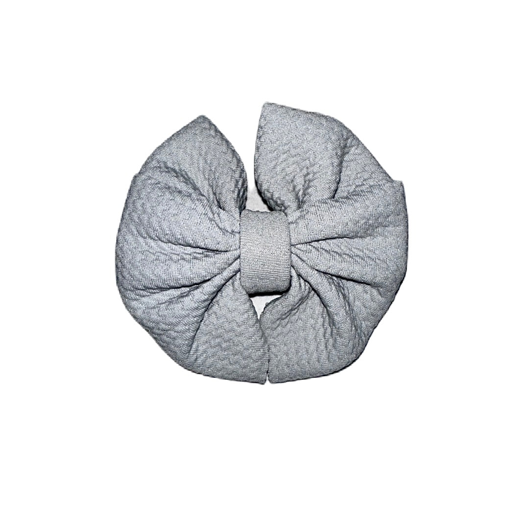 Silver Bells Messy Clip Bow