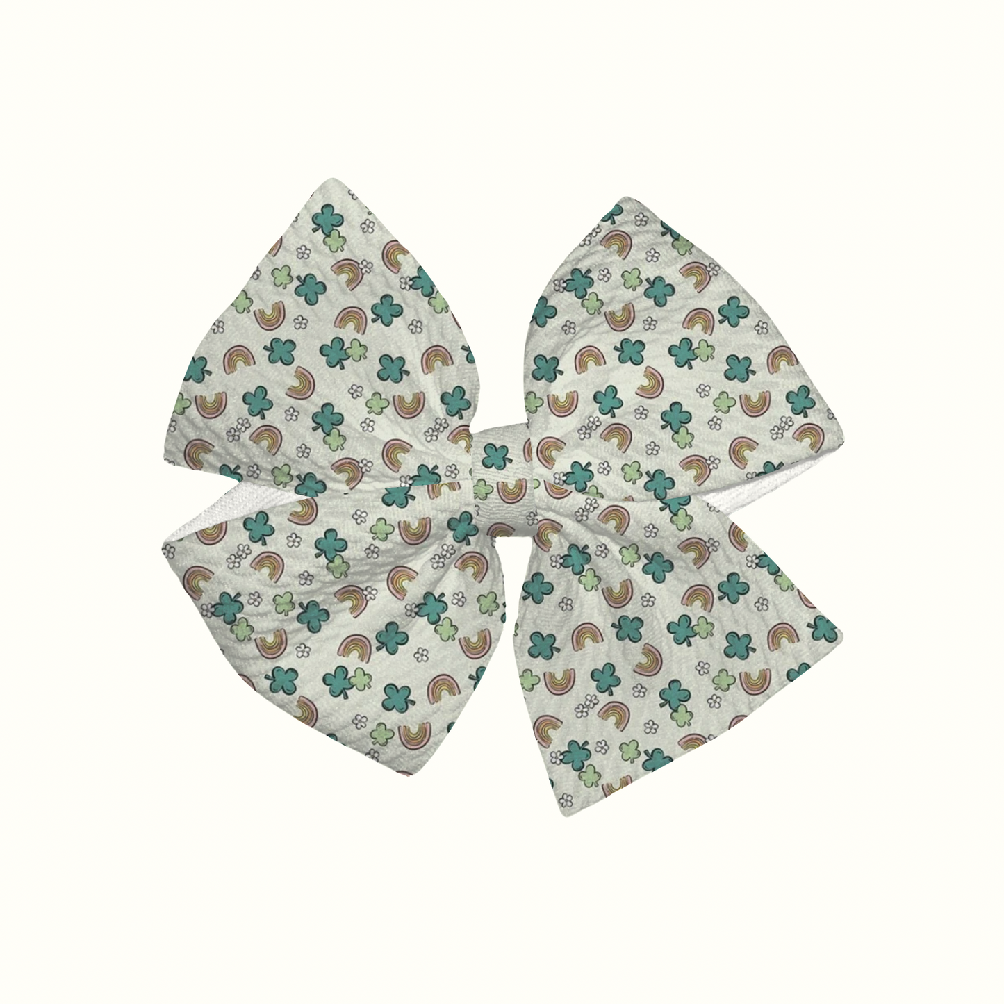 Clover The Rainbow Pinwheel Clip Bow