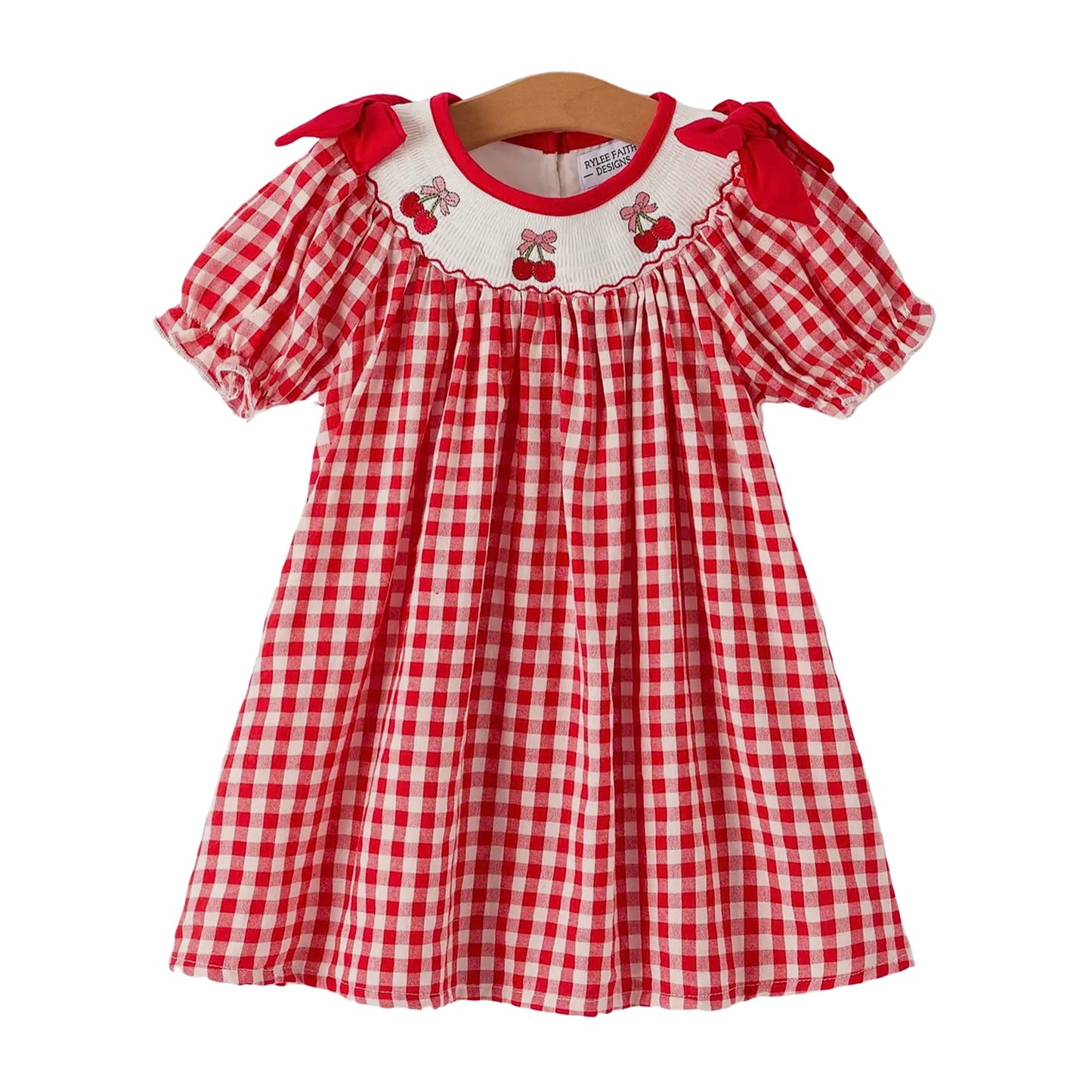 Cherry & Bow Smocked Dress