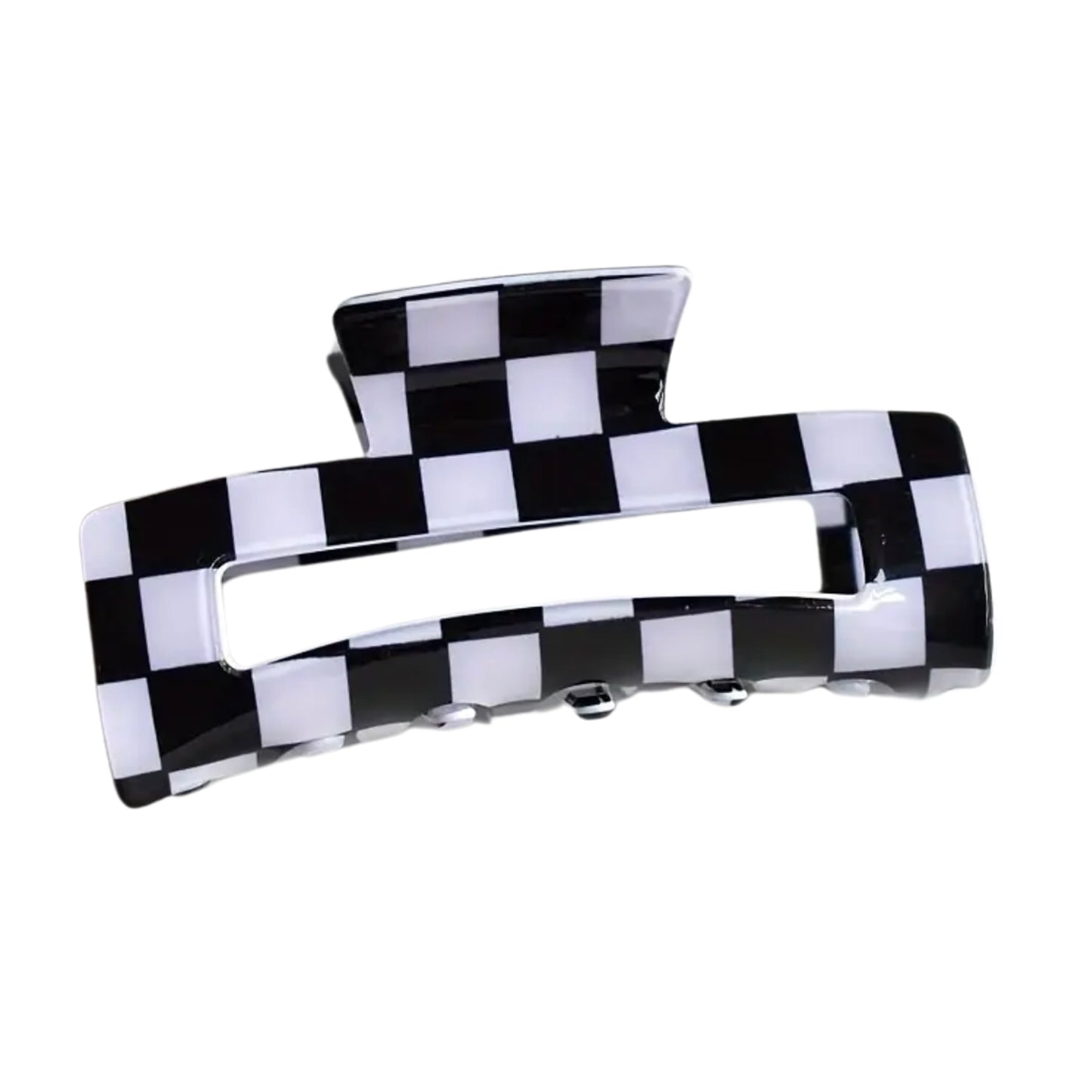 Large Checkered Claw Clips