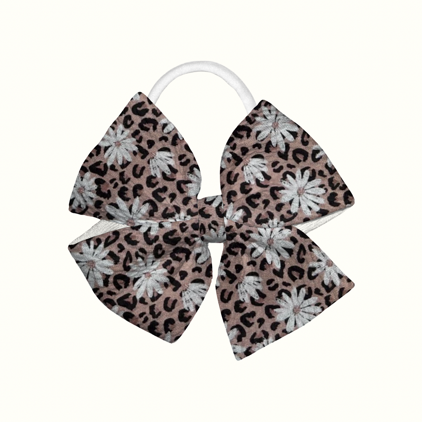 Little Miss Leopard Pinwheel Nylon Headband