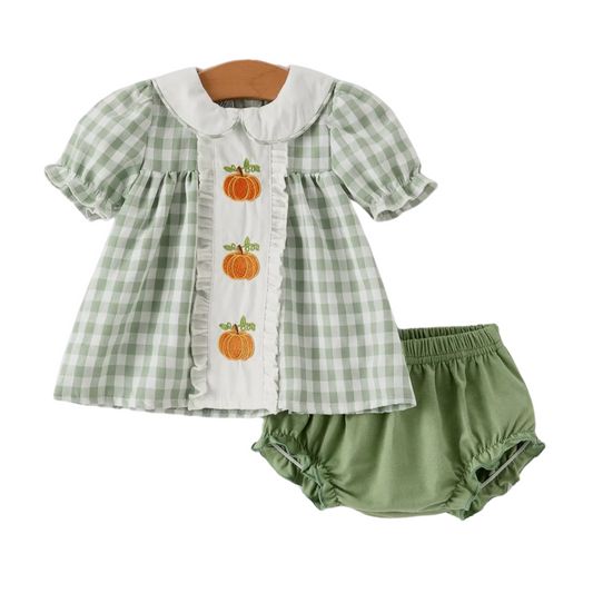 Fall Pumpkins Smocked Set