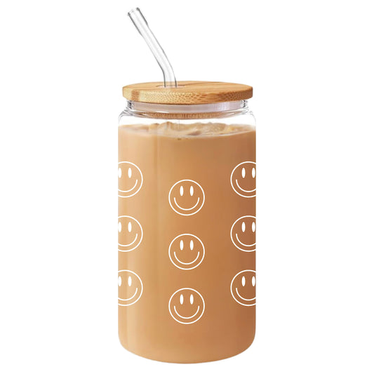 Smiley Face Glass Cup