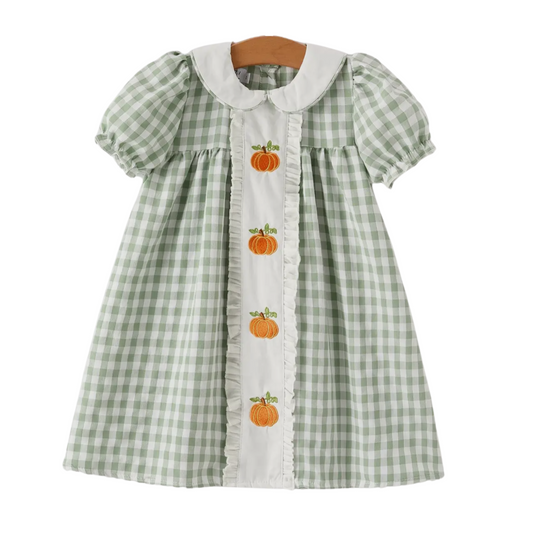 Fall Pumpkins Smocked Dress