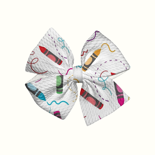 Color Me Happy Pinwheel Clip Bow