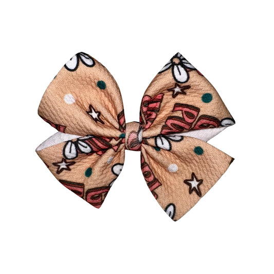 Girl Power Pinwheel Clip Bow