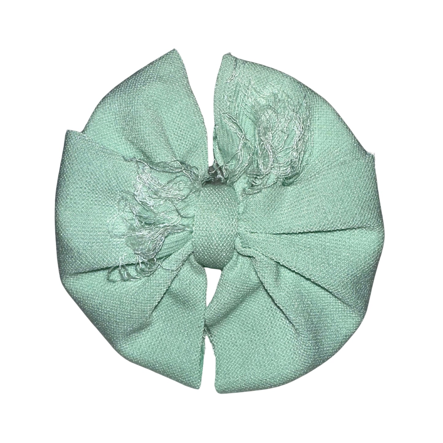 Distressed Mint Messy Clip Bow