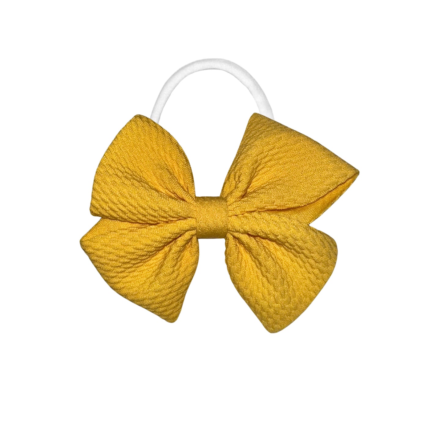 Yellow Mustard Pinwheel Nylon Headband
