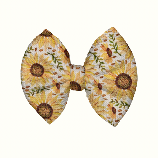 Sunflower Field Clip Bow