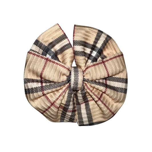 Fall Flannel Messy Clip Bow