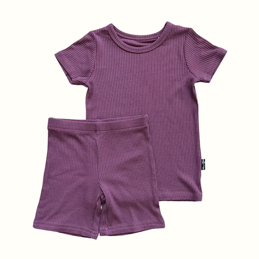 Pretty In Plum Bamboo Short Set