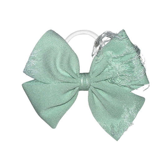 Distressed Mint Pinwheel Nylon Headband