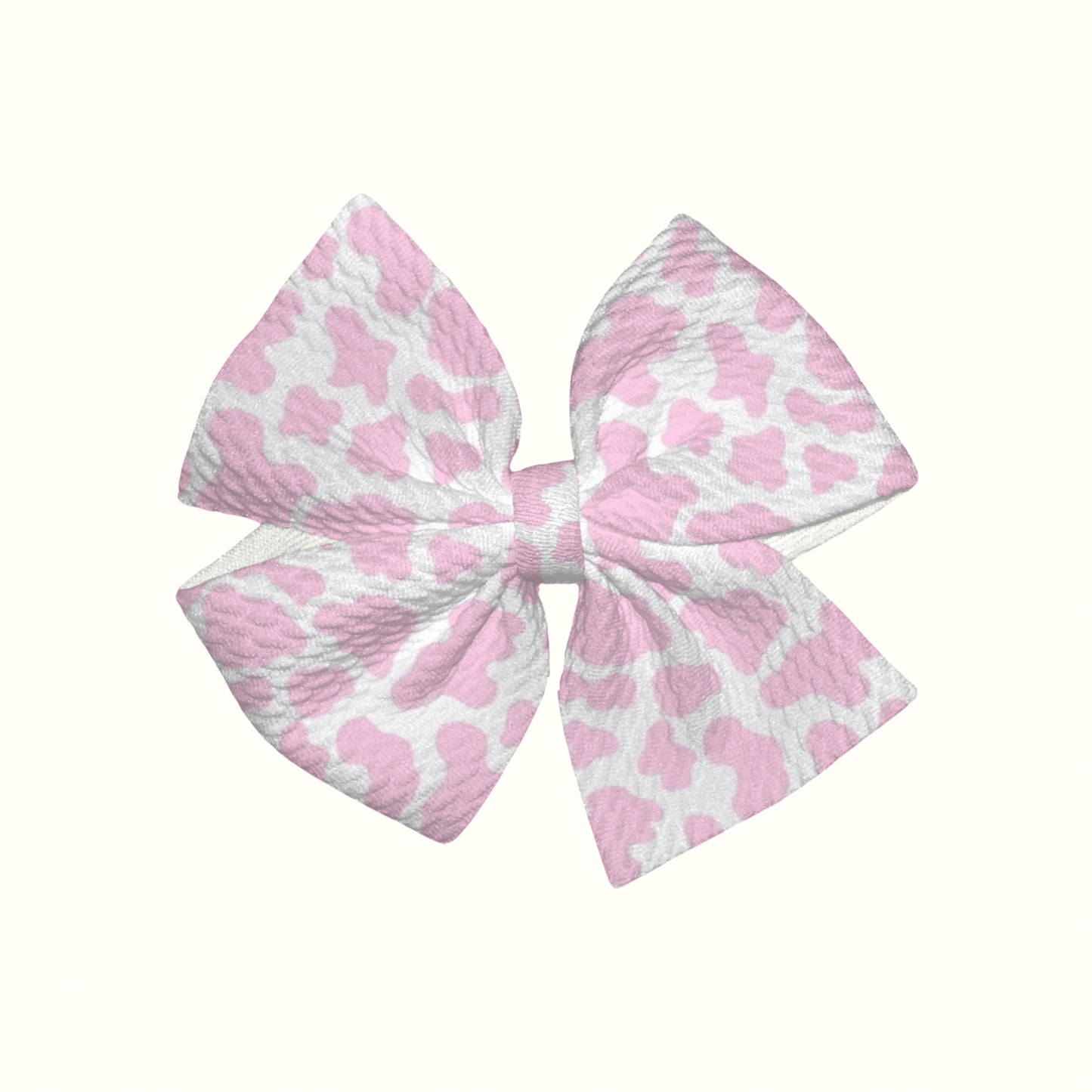 Strawberry Milk Pinwheel Clip Bow