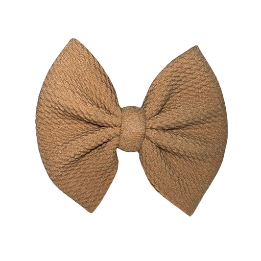 Taupe Clip Bow