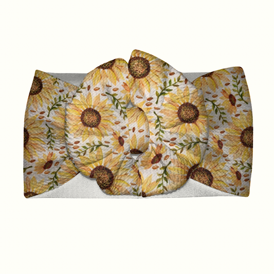 Sunflower Field Messy Headwrap