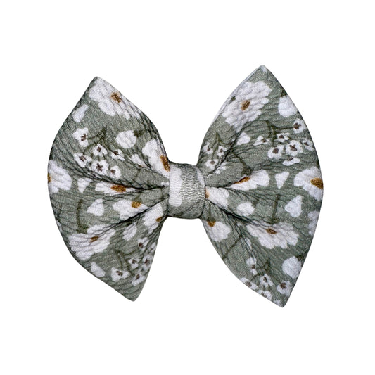 Green Garden Clip Bow