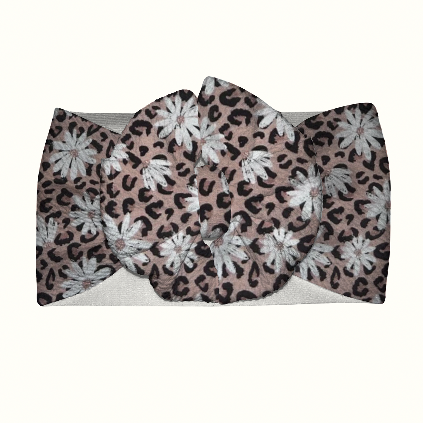 Little Miss Leopard Messy Headwrap