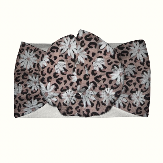 Little Miss Leopard Messy Headwrap