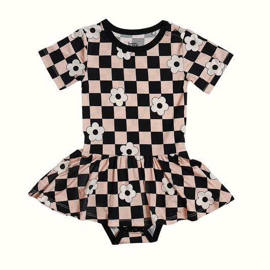 Daisy Checks Bamboo Flutter Dress