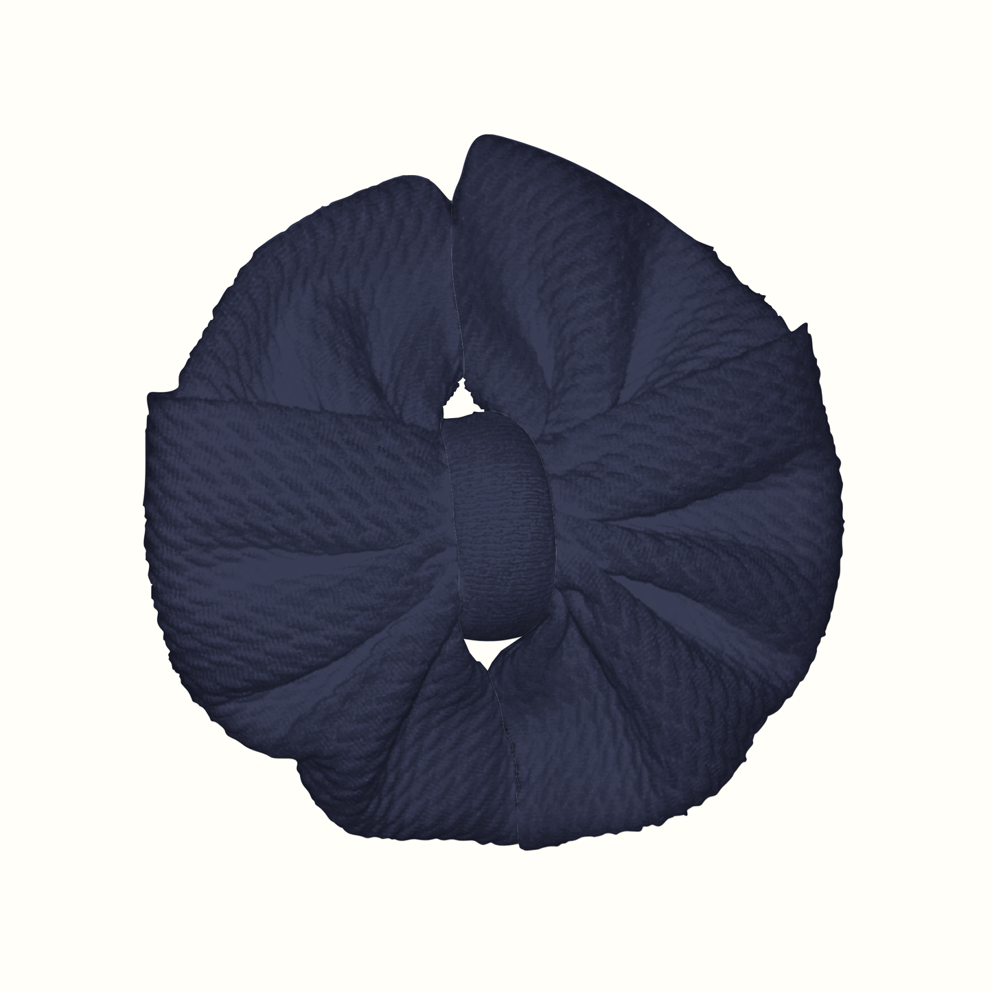 Navy Messy Clip Bow