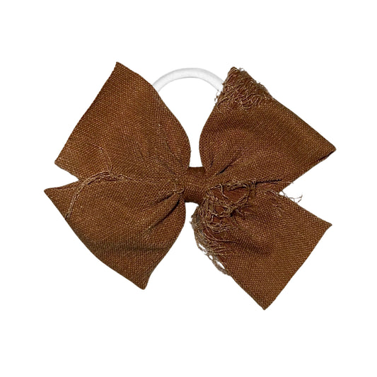 Distressed Mocha Pinwheel Nylon Headband