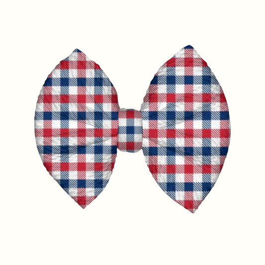 Patriotic Picnic Clip Bow