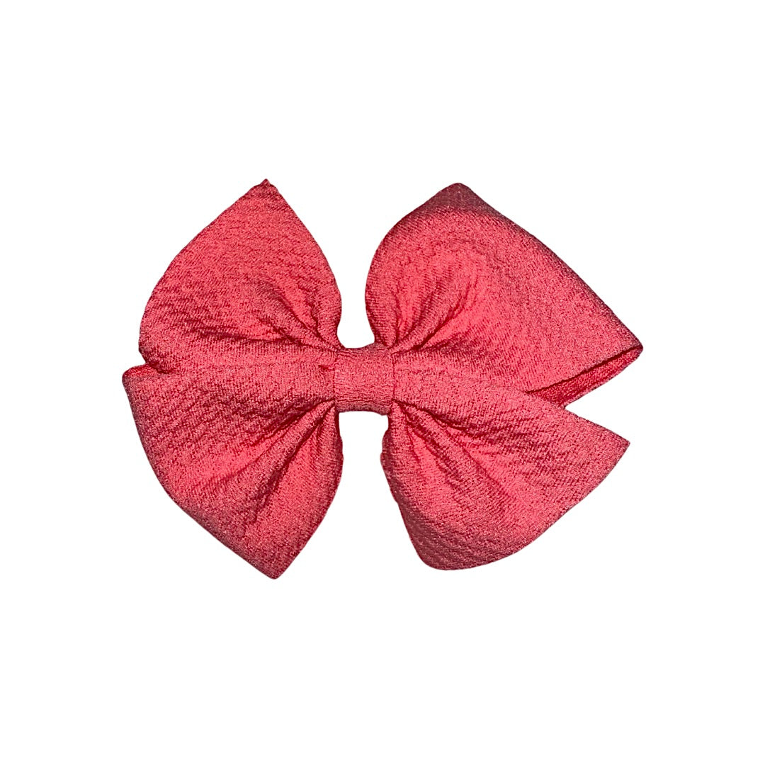 Flamingo Pink Pinwheel Clip Bow