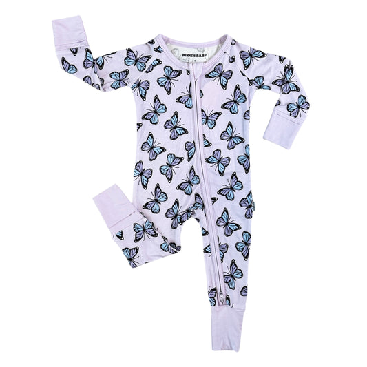 Purple Butterflies Bamboo Convertible Romper