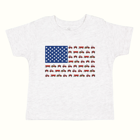 Tractor American Flag T-Shirt