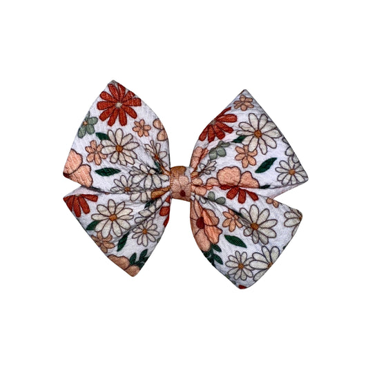 Field Of Flowers Pinwheel Clip Bow