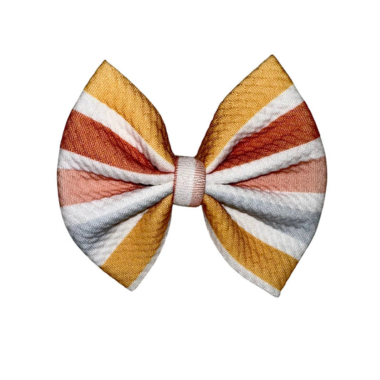 Summer Stripes Clip Bow