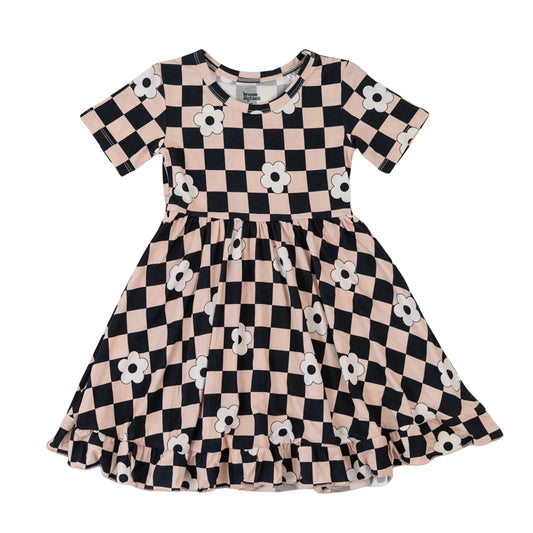 Daisy Checks Bamboo Twirl Dress