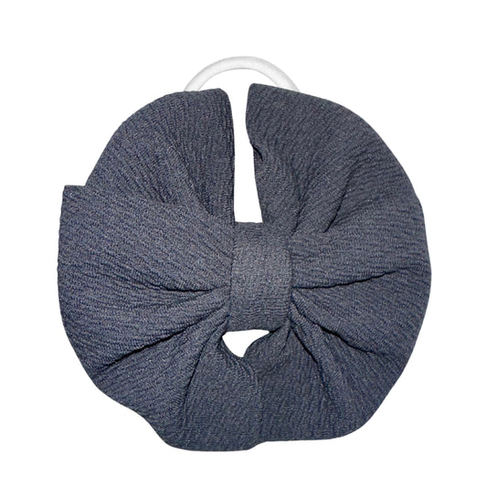 Charcoal Grey Messy Nylon Headband