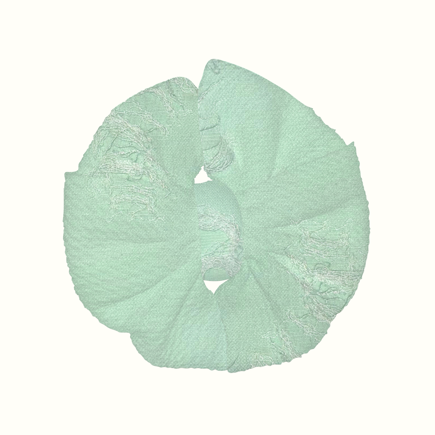 Distressed Mint Messy Clip Bow