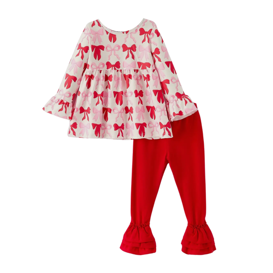 Valentine’s Bows Smocked Set